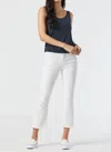 Mavi Anika Crop Flare Jeans In Off-white La Vintage In White