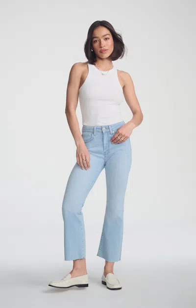 Mavi Anika Cropped Flare In Light Blue Flex Blue