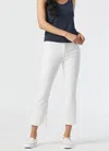 Mavi Anika Crop Flare Jeans In Off-white La Vintage In White