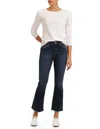 Mavi Anika Mid Rise Crop Flare Jeans In Deep Organic Blue In Blue