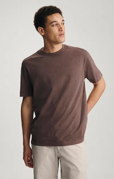 Mavi Back Seam Crew Neck T-shirt In Chocolate Martini In Brown