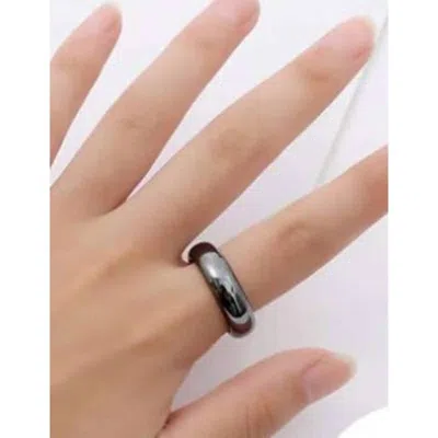 Mavi Bandz Women's Hematite Stone Band Ring In Black