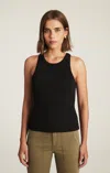 Mavi Basic High Neck Tank Top In Black In Black
