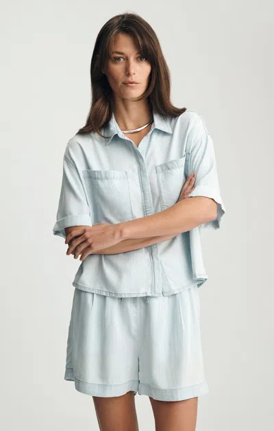 Mavi Blair Denim Shirt In Light Blue Terrenean