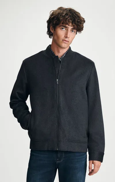 Mavi Bomber Jacket In Dark Grey Melange