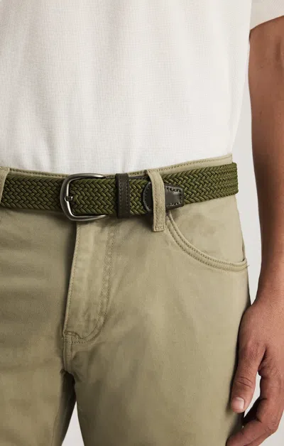 Mavi Braided Belt In Khaki In Green