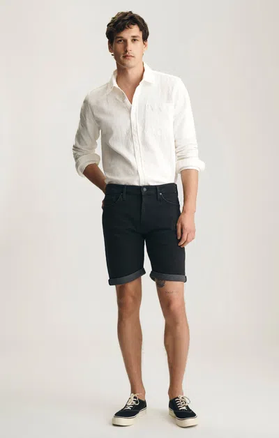 Mavi Brian 8" Inseam Shorts In Smoke Explorer In Black