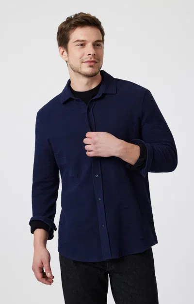 Mavi Button-up Long Sleeve Shirt In Maritime Blue In Dark Blue