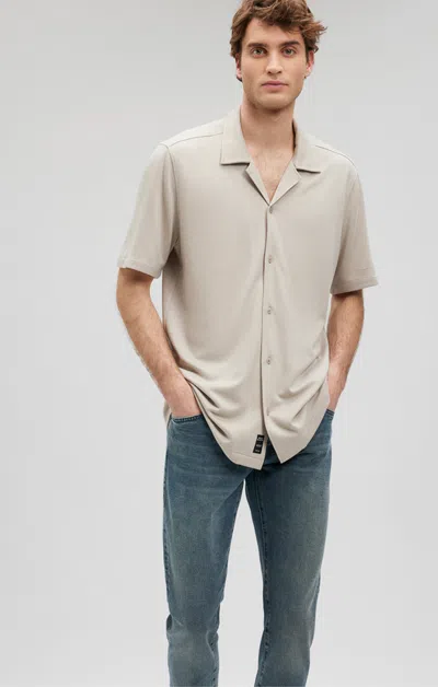 Mavi Button-up Short Sleeve Shirt In Moonstruck In Beige