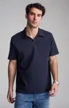 Mavi Buttonless Polo Shirt In Total Eclipse