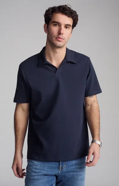 Mavi Buttonless Polo Shirt In Total Eclipse