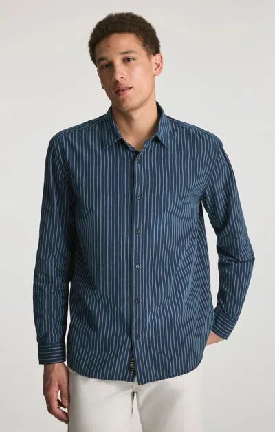 Mavi Button-up Shirt In Indigo Stripe In Blue