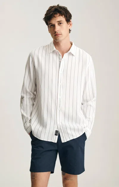 Mavi Button-up Shirt In Vintage Indigo In White