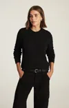 Mavi Cable-knit Crew Neck Sweater In Black In Black