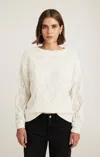 Mavi Cable-knit Sweater In Antique White In White