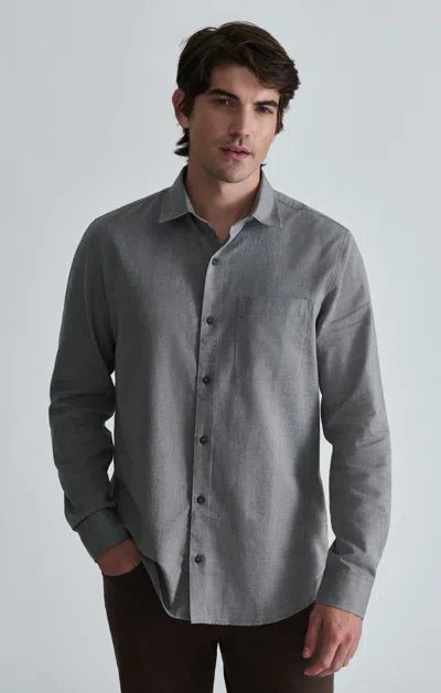 Mavi Chambray Button-up Shirt In Grey Melange
