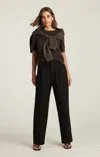 Mavi Charlotte Wide Leg In Black Smart Twill In Black