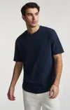 Mavi Classic Crew Neck T-shirt In Black Iris In Dark Blue