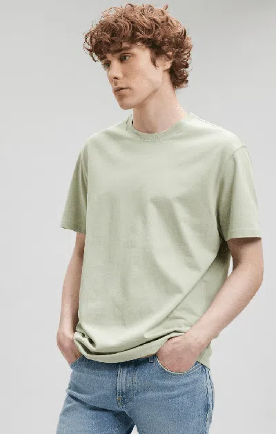 Mavi Classic Crew Neck T-shirt In Desert Sage In Green