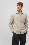 Mavi Corduroy Button-up Shirt In Moonstruck In Beige