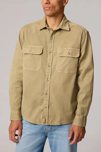Mavi Cotton Blend Long Sleeve Shirt In Twill In Brown