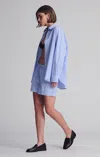 Mavi Cozy Pull-on Shorts In Blue Stripe
