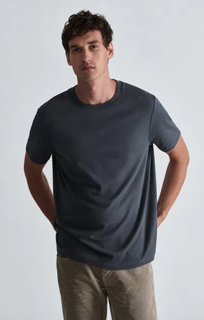 Mavi Crew Neck Short Sleeve Tee In Iron Gate In Grey