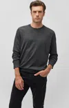 Mavi Crew Neck Sweater In Anthracite Melange In Dark Grey