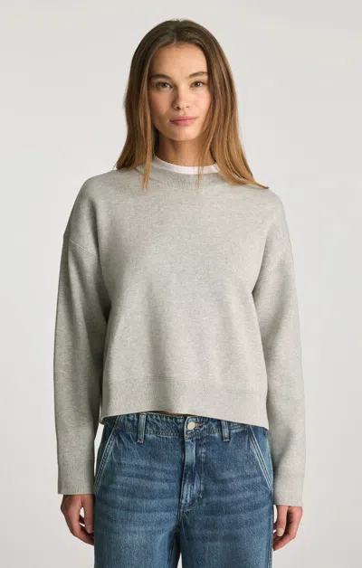 Mavi Crew Neck Sweater In Light Grey Melange In Gray