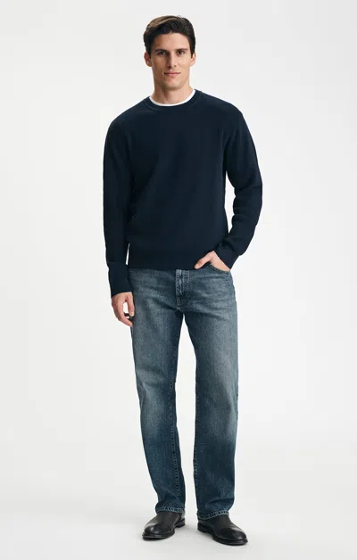 Mavi Crew Neck Sweater In Total Eclipse In Black