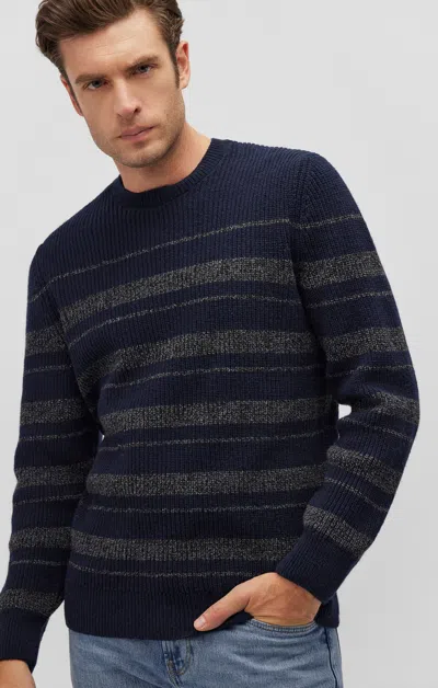 Mavi Crew Neck Sweater In Total Eclipse In Dark Blue