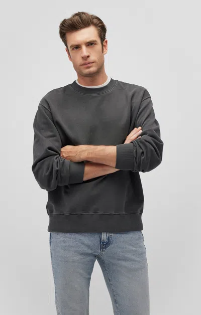 Mavi Crew Neck Sweatshirt In Pirate Black In Dark Grey