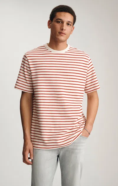 Mavi Crew Neck T-shirt In Fire Whirl In Pink