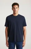 Mavi Crew Neck T-shirt In Total Eclipse In Blue