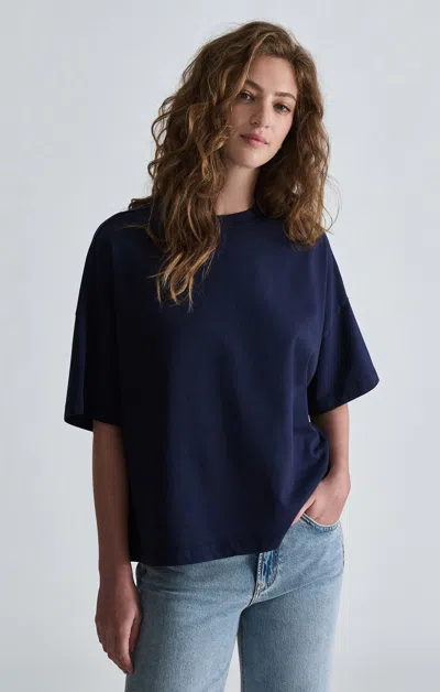 Mavi Crew Neck T-shirt In Naval Academy In Dark Blue