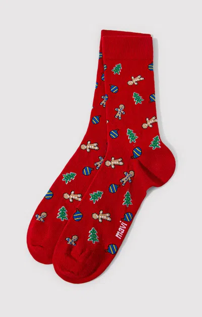 Mavi Crew Socks In True Red