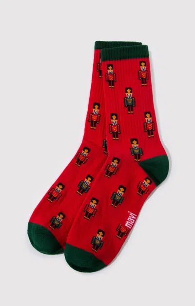 Mavi Crew Socks In True Red