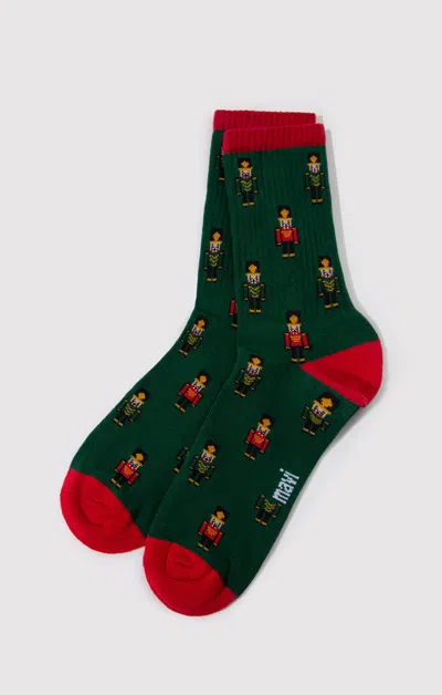 Mavi Crew Socks In Ultramarine Green