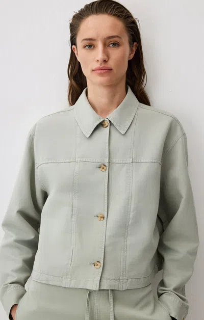 Mavi Cropped Tencel™ Overshirt In Abbey Stone