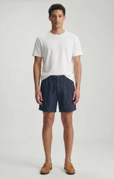 Mavi Daxon Shorts In Navy Linen In Blue