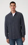Mavi Double Pocket Button-up Shirt In Collegiate Blue In Dark Blue