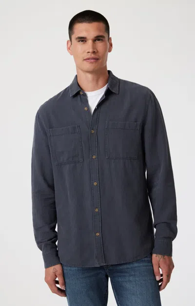 Mavi Double Pocket Button-up Shirt In Collegiate Blue In Dark Blue