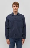 Mavi Double Pocket Button-up Shirt In India Ink In Dark Blue