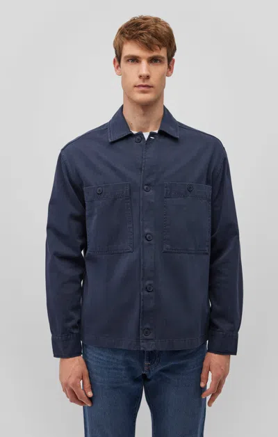 Mavi Double Pocket Button-up Shirt In India Ink In Dark Blue