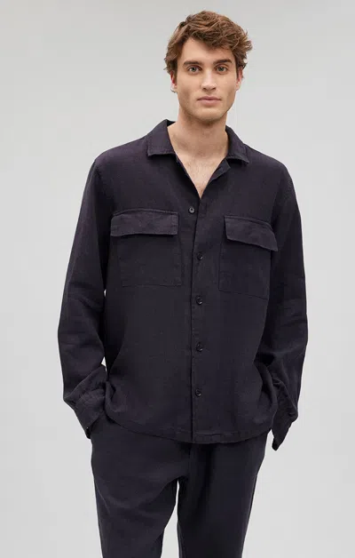Mavi Double Pocket Button-up Shirt In Persicope In Black