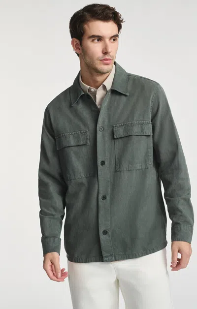 Mavi Double Pocket Button-up Shirt In Urban Chic In Grey