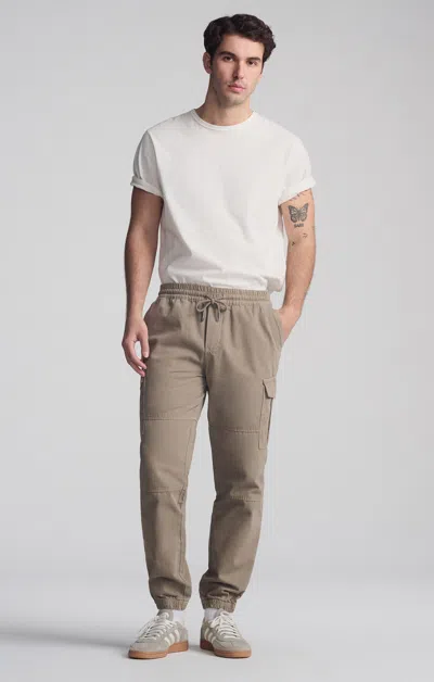 Mavi Double Pocket Cuffed Cargo Pants In Brindle In Brown