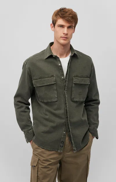 Mavi Double Pocket Overshirt In Climbing Ivy In Green