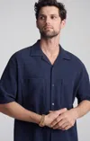 Mavi Double Pocket Short Sleeve Shirt In Peacoat In Dark Blue