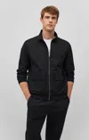 Mavi Double Pocket Zip-up Jacket In Black In Black